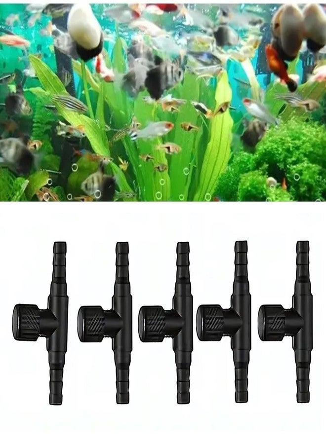 VAYINATO® Aquarium (Random Color) Air Flow Control Valve T Shaped Single Way Plastic Air Flow Control Regulator Aquarium Air Pump Accessories | Easy Installation by Petzlifeworld (Pack of 5) - Image 1